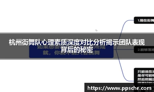 杭州街舞队心理素质深度对比分析揭示团队表现背后的秘密