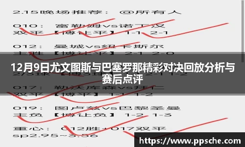 12月9日尤文图斯与巴塞罗那精彩对决回放分析与赛后点评